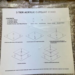 3 Tier Acrylic Cupcake Stand